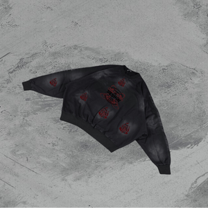 Sweat-shirt surdimensionné personnalisé pour homme, imprimé personnalisé, streetwear délavé à l'acide, sweat-shirt décontracté noir - Product Image 3