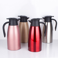 Thermos Isotherme Portable en Acier Inoxydable 2.0L pour Thé, Café et Aliments – Maintien au Chaud 24h