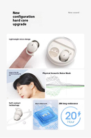 Écouteurs intra-auriculaires miniatures Q26 Invisible Fit pour dormir, 2,6 g, légers, doux, confortables, appels Bluetooth, écouteurs sans fil