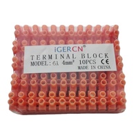 IGERCN matériau PA de haute qualité 6A U bornier 12 voies basse tension bande d'équipement fil en plastique rouge Distribution d'alimentation