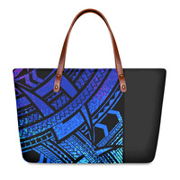 Sacs fourre-tout d'épaule légers et imperméables pour femmes, motif tribal polynésien Elei, personnalisables, durables, pour voyages en extérieur – Prix usine