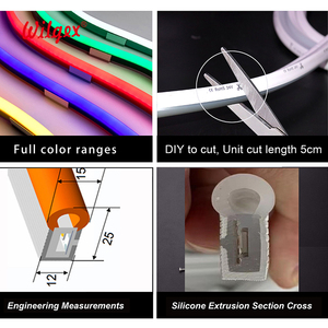 Led dải ánh sáng DMX pixel năng động lập trình màu thay đổi cài đặt cảnh quan ánh sáng ngoài trời IP68 không thấm nước neon ánh sáng - Product Image 3