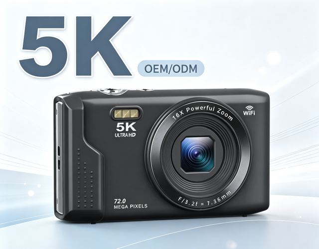 5 K Ultra HD Video 16 X Digital Zoom LED Fill Light 72 MP Photo Resolution  2.8-inch Ultra HD Screen Digital Camera