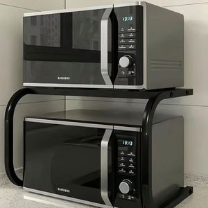 Heavy Duty Metal Kitchen <b>Storage</b> Microwave Oven Shelf Pizza Cooking Stand Microwave Shelf <b>Storage</b> Organizer Bakers Racks - Product Image 6