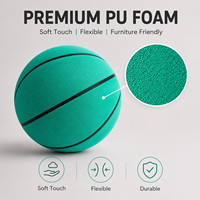 Ballon de basket silencieux d'entraînement intérieur de marque Elite Zhejiang, taille 7, 29,5 pouces, mousse PU 340g, toucher doux, faible bruit