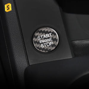 ES Carbon Car Accessories Stop Engine Start Button Carbon Fiber Price For <span class=keywords><strong>Audi</strong></span> A4 A4L A5 A6 A6L A7 Q3 Q5 <span class=keywords><strong>Q7</strong></span> Q5L - Product Image 1