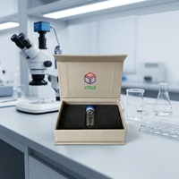 Boîte d'emballage rigide magnétique personnalisée avec couvercle rabattable et doublure en éponge, design portable pour flacons de peptides de 3 ml, option de gaufrage