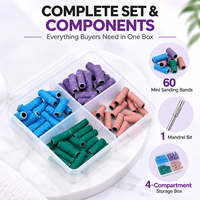 50 pièces de bandes abrasives en résine de 3 mm pour ponceuse à ongles, accessoires de manucure et pédicure, grain 60 #   80 #   120 #   150 #   180 #