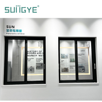 SUNGYE Thermisch Getrenntes Aluminium-Schiebefenster Schalldicht Doppelt Gehärtetes Glas Schlankes Design Schiebefenster mit Gitter