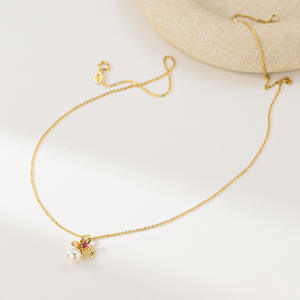 Collier en argent S925 en forme de V, double bâton droit, Y02634, design simple et exquis, chaîne à maillons, perle, tempérament - Product Image 5