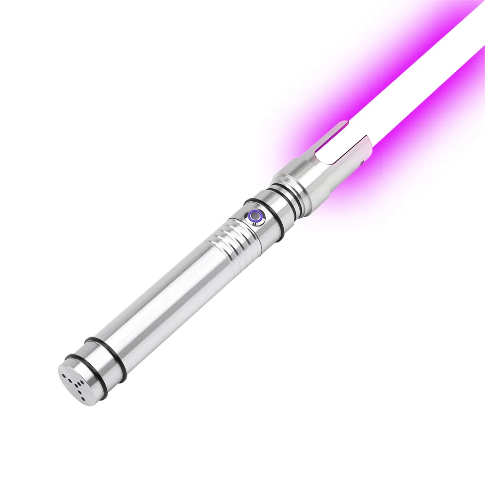 TXQsaber Teenager's metal toys gift RGB Force lightsaber color changing with light sound blaster flash on clash light saber