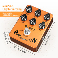 Pédale de guitare Overdrive JOYO JF-14 AMERICAN SOUND avec égaliseur 3 bandes, simulation du son classique de l'amplificateur Fd 57 Deluxe