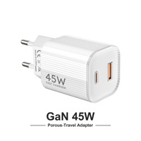 Chargeur USB C PD 45W en gros d'usine, adaptateur secteur USB mural PD3.0 avec prise EU/US Type C pour iPhone 17 Pro Max 16 15 14