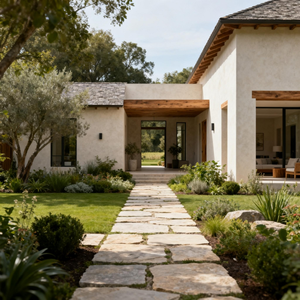 Progetto Esclusivo di Villa Moderna con Cortile Recintato e Piscina, <span class=keywords><strong>Architettura</strong></span> Paesaggistica, Disegni 3D+CAD, Soluzione Completa per Progetti - Product Image 1