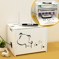 Boîte de rangement de bureau multicouche Boîtes de rangement pour routeur Wifi Câble Prise d'alimentation Fil Étagère flottante murale Rack de rangement