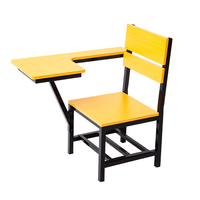 Chaise de classe pliable en métal et bois avec table intégrée et tableau d'écriture pour étudiants, de la part de fournisseurs de mobilier scolaire
