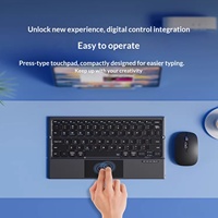 Keyboard dan Mouse Nirkabel Set Komputer Mini Lipat Portabel Berkualitas Tinggi untuk Gaming