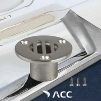 Nouvelles raccords de drainage de pont en acier inoxydable 316 pour bateaux, drain de pont traversant, drain de pont de bateau