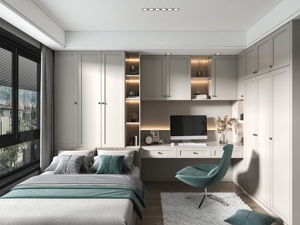 Laca de madera que hornea Tatami Muebles integrales hechos a medida Pequeño espacio Compuesto Sólido Muebles para el hogar Panel moderno - Product Image 3