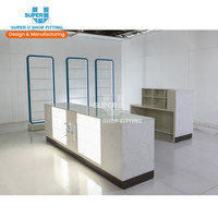 Armoire à pharmacie occidentale personnalisée établi de distribution de clinique de pharmacie bureau de réception en marbre table d'opération médicale