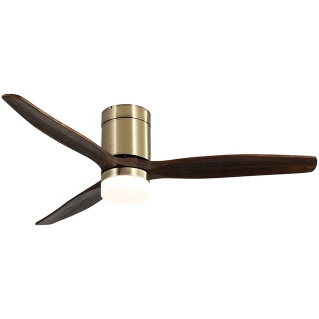 C033 54-Inch Wood Blade Modern Led Ceiling Fan With Light Dc App Control Remote Ventilador For Living Room Home Led Ceiling Fans