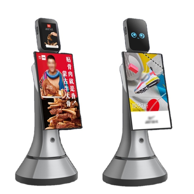 27-Inch Large-Screen Display Intelligent Interactive Commercial Robot with 6-Microphone Voice-Activated Welcome Robot