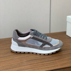 Zapatos Deportivos Clásicos de Gamuza Genuina con Cordones, Cómodos, para Ocio, con Decoración de Cadena de Cuentas, Suela Gruesa y Elevada - Product Image 6