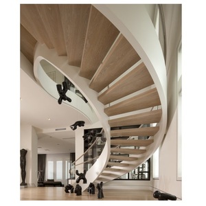 Modelos Modernos <span class=keywords><strong>de</strong></span> Escaleras <span class=keywords><strong>de</strong></span> <span class=keywords><strong>Madera</strong></span> y Vidrio en Arco <span class=keywords><strong>para</strong></span> el <span class=keywords><strong>Segundo</strong></span> <span class=keywords><strong>Piso</strong></span> - Product Image 5