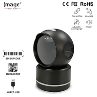Escáner de Códigos de Barras 2D Manos Libres, Omnidireccional, USB, de Escritorio, 1D 2D PDF417 Data Matrix para Tiendas Minoristas y Supermercados