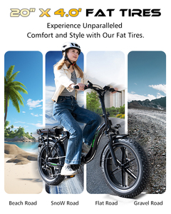 Bicicleta Plegable KOOLUX BK6S PRO 250W, Fatbike, 40km/h, Motor Trasero sin Escobillas, Batería de Litio de 48V 13AH, 6 Velocidades, Hierro, BK6S PRO Litio - Product Image 5