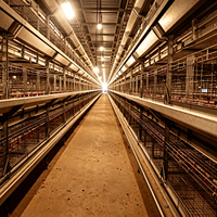 Nouveau système de cages en batterie pour poulets de chair en acier galvanisé à chaud de type H automatique
