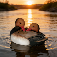Ensemble de leurres de chasse au canard réalistes en PE 3D imperméables et flottants (14 pouces) pour la chasse aux oiseaux aquatiques et la décoration de jardin