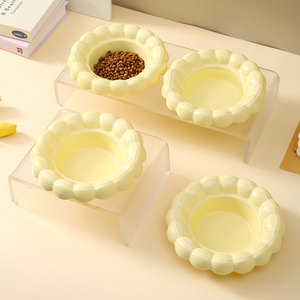 Creative cookie bowl with acrylic stand, household pet bowl, tall cat bowl, cat and dog food bowl, anti-tipping bowl. - Product Image 2