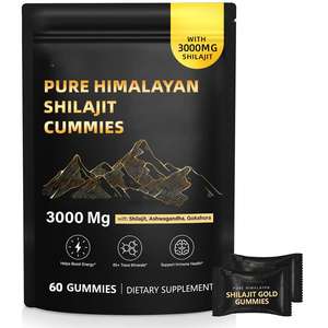 Caramelle Gommose di Shilajit, Integratore Alimentare da Coltivazione Selvatica per Adulti - Potenzia il Sistema Immunitario ed Energia, per Donne in Gravidanza - Product Image 1