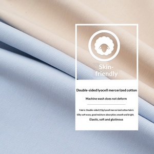 High-end Double-sided <strong>Mercerized</strong> Cotton T-shirt Long-staple Cotton Wrinkle-free Solid Color Black Cool-touch Short-sleeved Men - Product Image 3