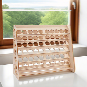 Thủ Công Bằng Gỗ Son Môi & Trang Điểm Bút Lưu Trữ Giá Gỗ Thủ Công Mỹ Nghệ Cho Tường Đăng Tổ Chức Với Khắc Khắc Loại - Product Image 2