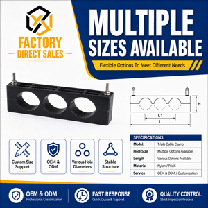 Sistema de Abrazaderas para Tubos de Alta Resistencia, Abrazadera Triple para Cables - Product Image 5