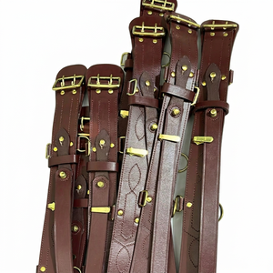 Ceintures en cuir Sam Brown Cross Inner Duty formelles, écologiques et robustes, avec porte-épée et accessoires en alliage, largeur 2 1/4 pouces, vente en gros - Product Image 1