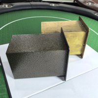 Boîte à cartes de casino professionnelle dorée, étui de luxe en laiton pour cartes de Baccarat, porte-cartes professionnel, accessoire de jeu de table