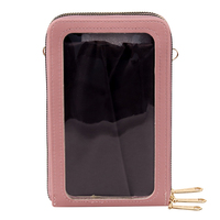 Sac à bandoulière multifonctionnel personnalisé à écran tactile, simple et tendance, petit sac à main rose pour téléphone
