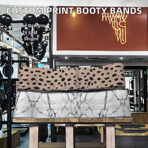 Banda Elástica para Ejercicios de Glúteos, Personalizada, Resistente, Ecológica, de Tela de Poliéster Antideslizante, con Estampado de Leopardo y Mármol - Product Image 2