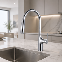 Robinet de cuisine monocommande en zinc chromé à montage sur plan avec douchette extractible et cartouche céramique – Meilleures ventes
