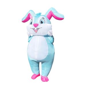 Costume de mascotte gonflable de luxe pour homme, déguisement de lapin de Pâques mignon pour fête - Product Image 4