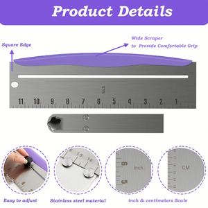Wholesale Stainless Steel Cake Turntables Smoother Adjustable Kitchen Frosting Spatula Mousse Cream Pastry Baking 12inches - Product Image 3
