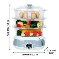 Vaporera Eléctrica Digital de 3 Niveles - Gran Capacidad de 11L - Cocedor Multicapa para Verduras y Huevos - Fabricante OEM/ODM