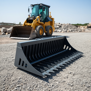 Cucharón de Roca Universal para Minicargadora de 78 Pulgadas, Estructura de Acero Sólido con Espaciado de Dientes de 4 Pulgadas, Compatibilidad con 45-70 HP D0100X3A58J - Product Image 2