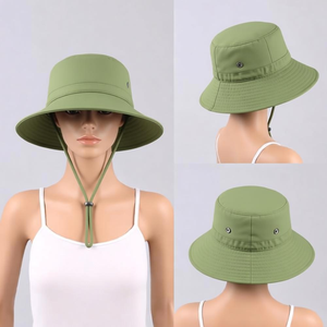 Chapeau Bob Personnalisé ODM avec Logo Avant, Sangle de Menton Réglable, Multicolore, Unisexe, Décontracté, Protection Solaire Extérieure, Voyage, Randonnée - Product Image 4