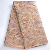 Beliebter Bestseller Metallischer Schöner Blumen-Design Jacquard-Brokat Großhandelspreis Stoff für Afrikanische Frauen Bühnenkleider