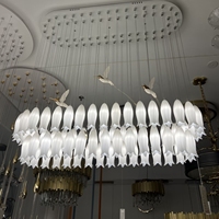 Lustre moderne VEKO, lustre artistique pour salle à manger, lumières en céramique avec fleurs et oiseaux pour la maison