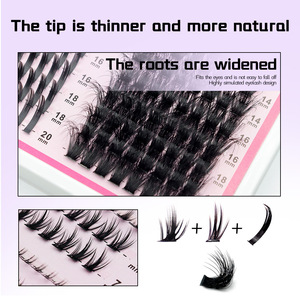 Juego <span class=keywords><strong>de</strong></span> <span class=keywords><strong>Pestañas</strong></span> Postizas en Racimo al por Mayor, Hechas <span class=keywords><strong>a</strong></span> Mano, <span class=keywords><strong>de</strong></span> 10-20mm, 30 Filas, Extensiones <span class=keywords><strong>de</strong></span> <span class=keywords><strong>Pestañas</strong></span> Individuales DIY con <span class=keywords><strong>Pestañas</strong></span> Inferiores y <span class=keywords><strong>de</strong></span> Punta - Product Image 2